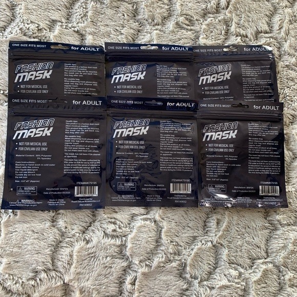 Wholesale Men’s Fashion Masks NIB Z - Picture 3 of 11